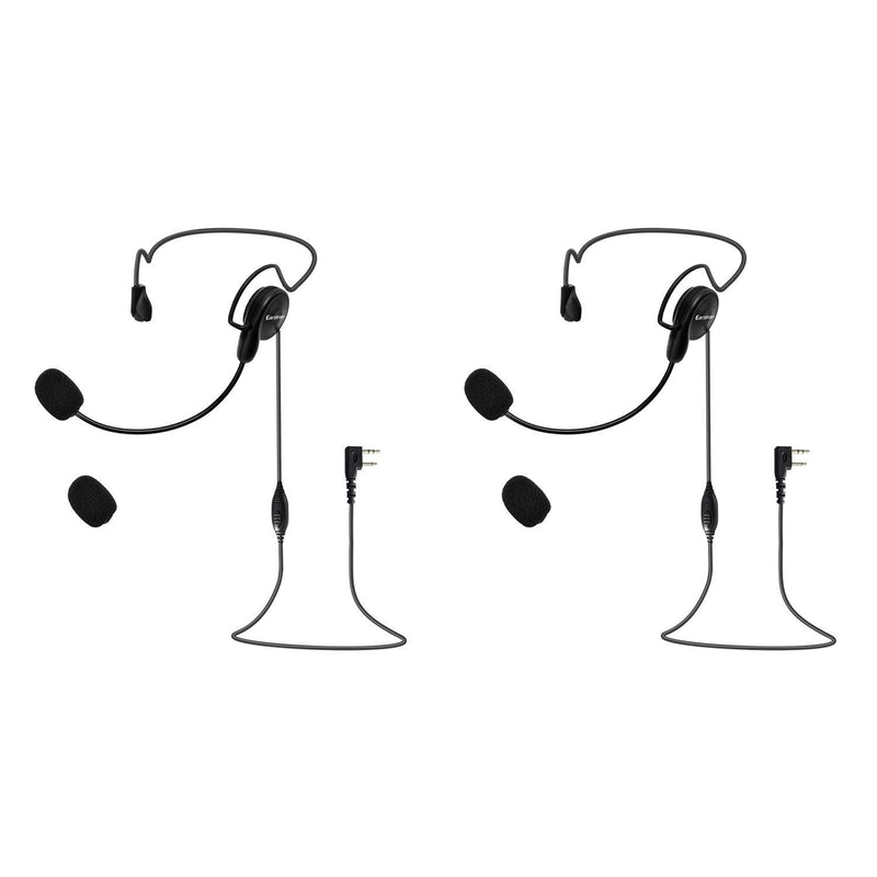 [Australia - AusPower] - AVPH5 Behind The Head Headsets Boom MIC PTT Headset Noise Canceling Headset with Affordable Price Compatible with Midland GMRS Two Way Radios(2pack) 