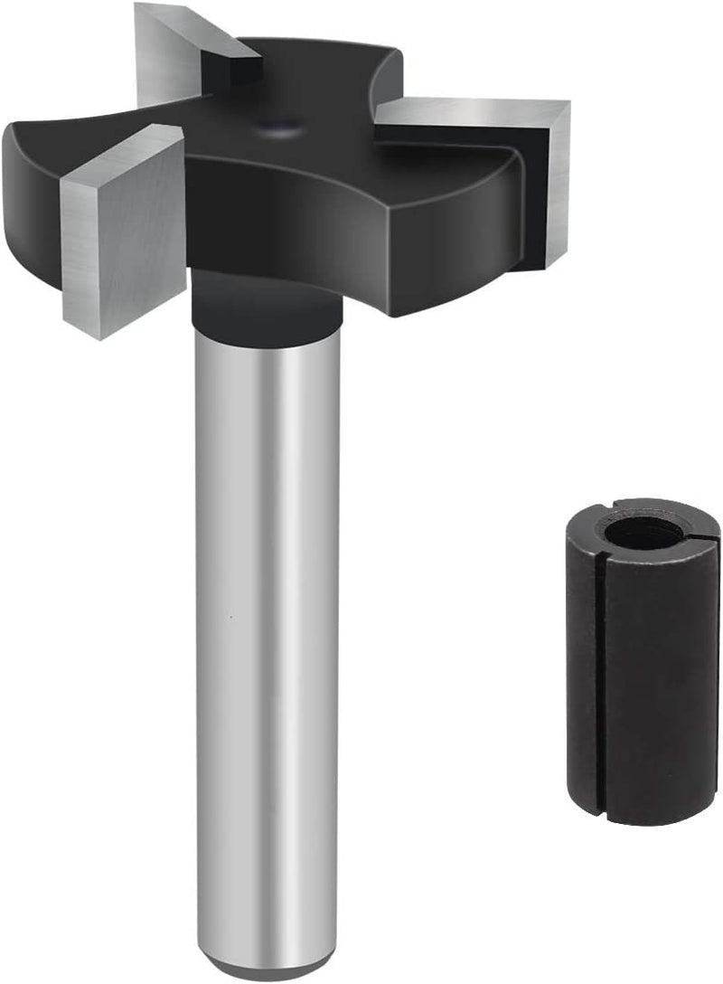 [Australia - AusPower] - CNC Spoilboard Surfacing Router Bits, 1/4 inch Shank 1 inch Cutting Diameter, Slab Flattening Router Bit Planing Bit Wood Planing Bit Dado Planer Bit by BINSTAK (Carbide) 