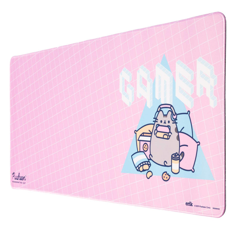 [Australia - AusPower] - Official Pusheen Rose Collection XXL Mouse Mat - Desk Pad - 31.5" x 13.78" Non-Slip Rubber Base Mouse Pad, Gaming Mouse Pad, Keyboard Mouse Mat, Waterproof Mouse Mat 