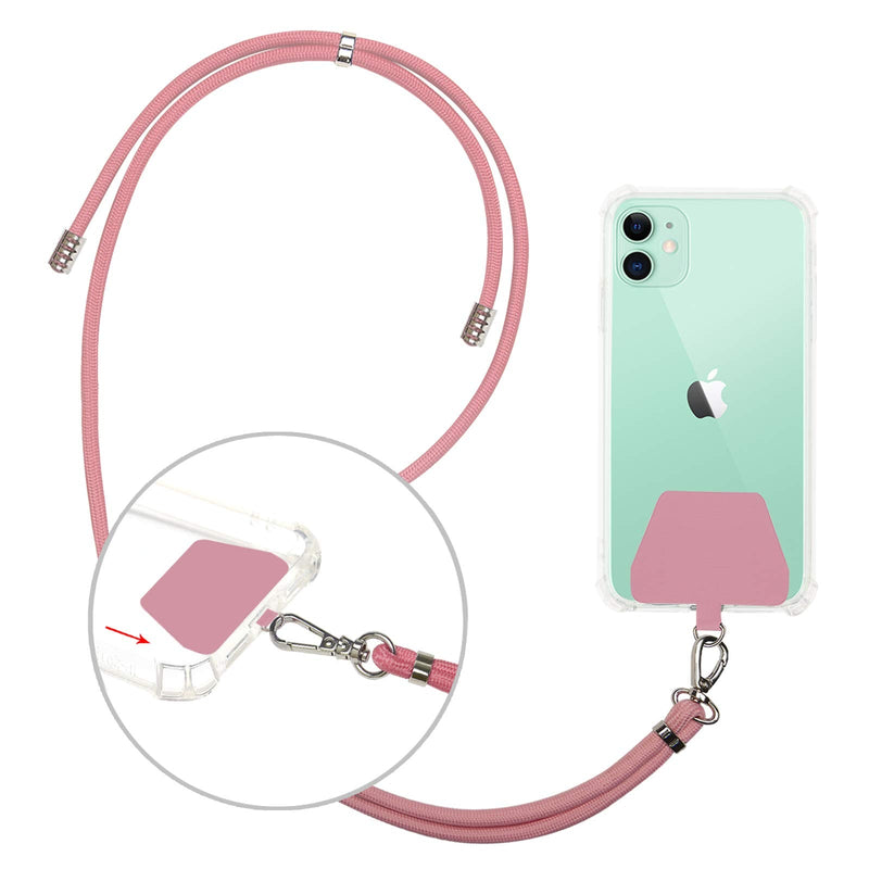 [Australia - AusPower] - Cell Phone Lanyard Neck Strap, takyu Universal Phone Strap with Adjustable Polyester, Crossbody Cell Phone Lanyard Compatible with Most Smartphones (Pink) Pink 