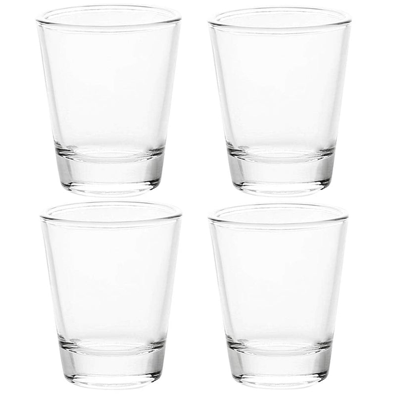 [Australia - AusPower] - 1.5 oz Shot Glasses Sets with Heavy Base, Clear Shot Glass (4 Pack) BC-029-4Pack 