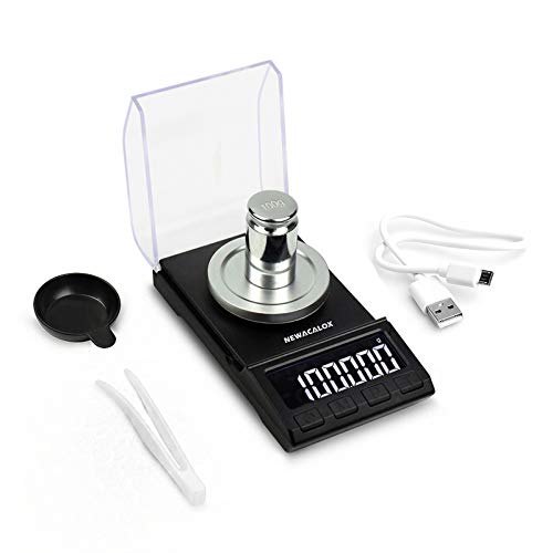 [Australia - AusPower] - 200 x 0.001g Digital Milligram Pocket Scale, High Sensitivity Portable Reloading Weighing Jewelry Power MG Scale with Calibration Weights (Black) 200G Black 