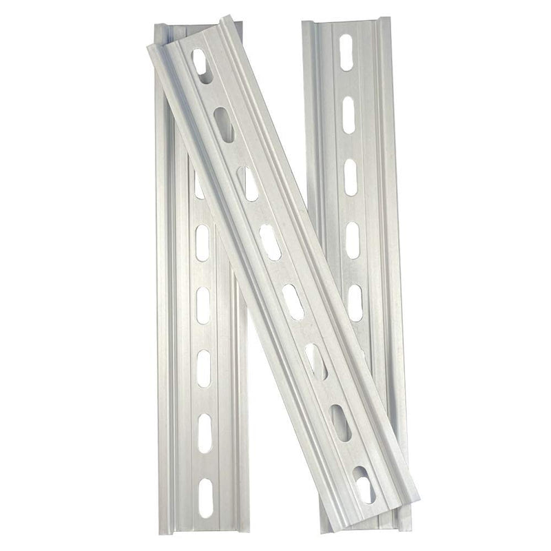 [Australia - AusPower] - ICI 3 Pieces DIN Rail Slotted Aluminum RoHS 8" Inches Long 35mm Wide 7.5mm High 