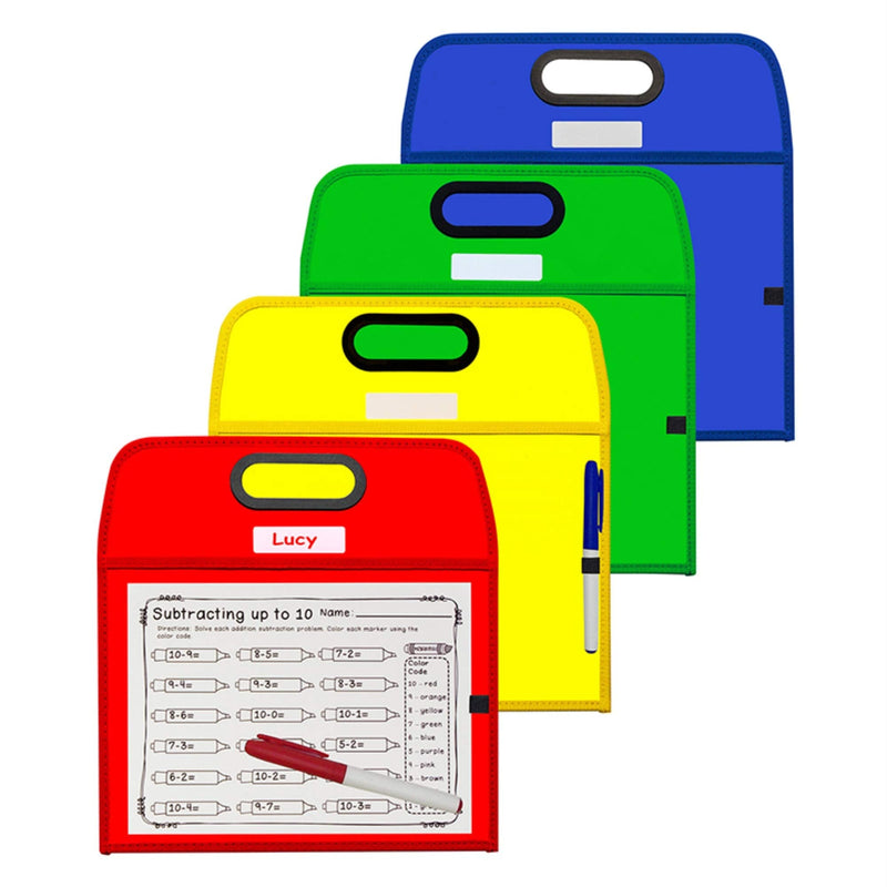 [Australia - AusPower] - C-Line Portable Dry-Erase Pockets - Study Aid, Assorted Primary Colors, 10 x 13, 1/EA 