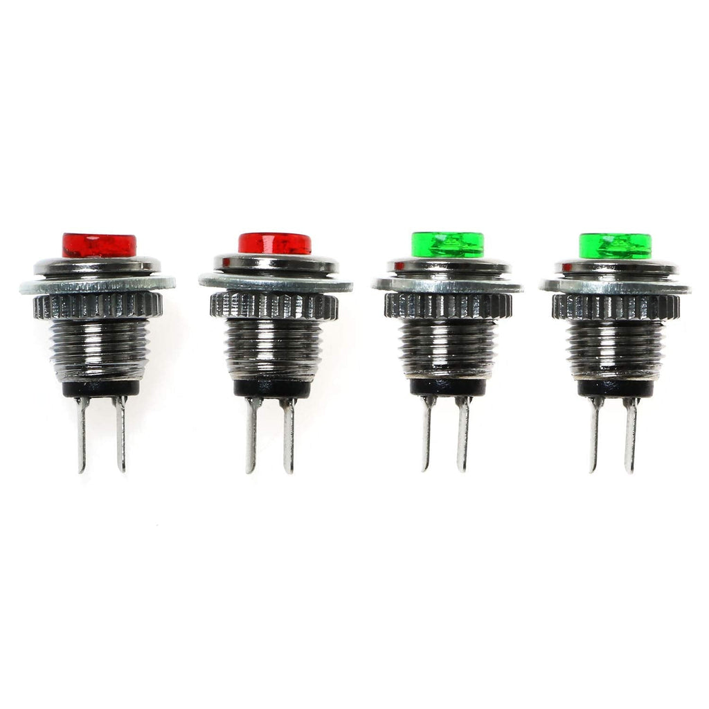 [Australia - AusPower] - E-outstanding Micro Push Button Switch 4PC 2Pin 8mm Panel Mount Momentary Self Reset Switch DS-101 Micro Button Round Switch 