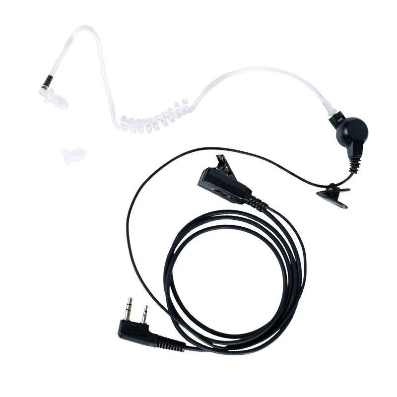 [Australia - AusPower] - Klykon 2 Pin Nipple Covert Acoustic Tube Earpiece Headset with VOX PTT Mic for Kenwood Baofeng UV-5R UV-82 BF-F8HP Two Way Radio Walkie Talkie 