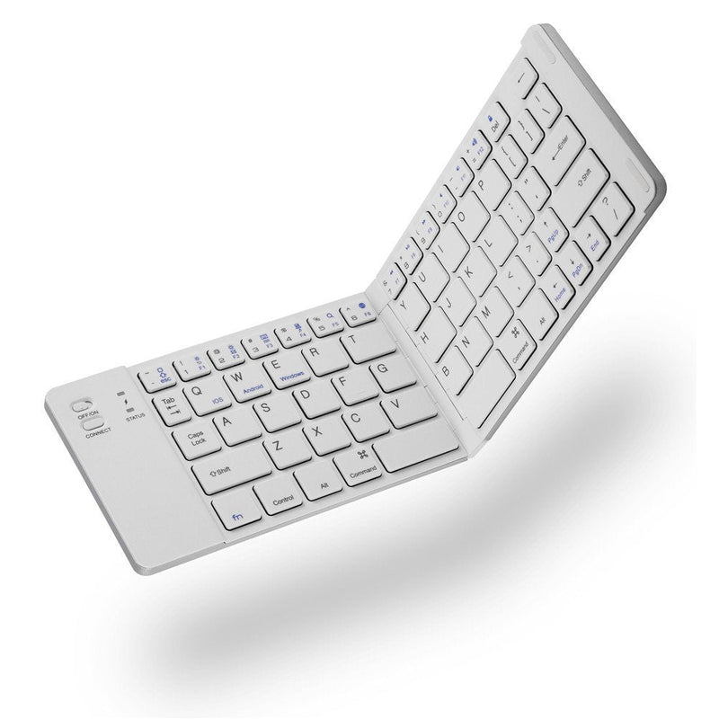 [Australia - AusPower] - Magnetic Folding Bluetooth Keyboard, Rechargeable Ultrathin Wireless Keyboard, 110 mAh Builtin Battery, Standard Micro Interface, Portable Keyboard for iOS/Android/Windows System 