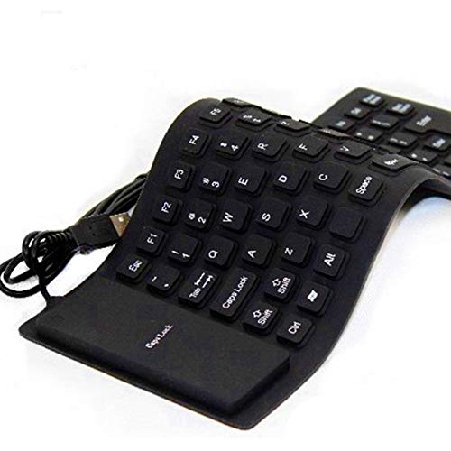 [Australia - AusPower] - IRISFLY Foldable Silicone Keyboard USB Wired Soft Waterproof Rollup Keyboard for PC Laptop Notebook 