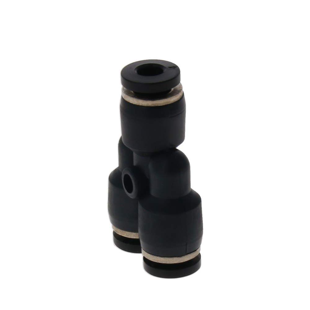 [Australia - AusPower] - Othmro PY8 Plastic Connect Splitter Push to Tube Fittings 8mm OD Push Lock Black 4pcs 8mm，4pcs 