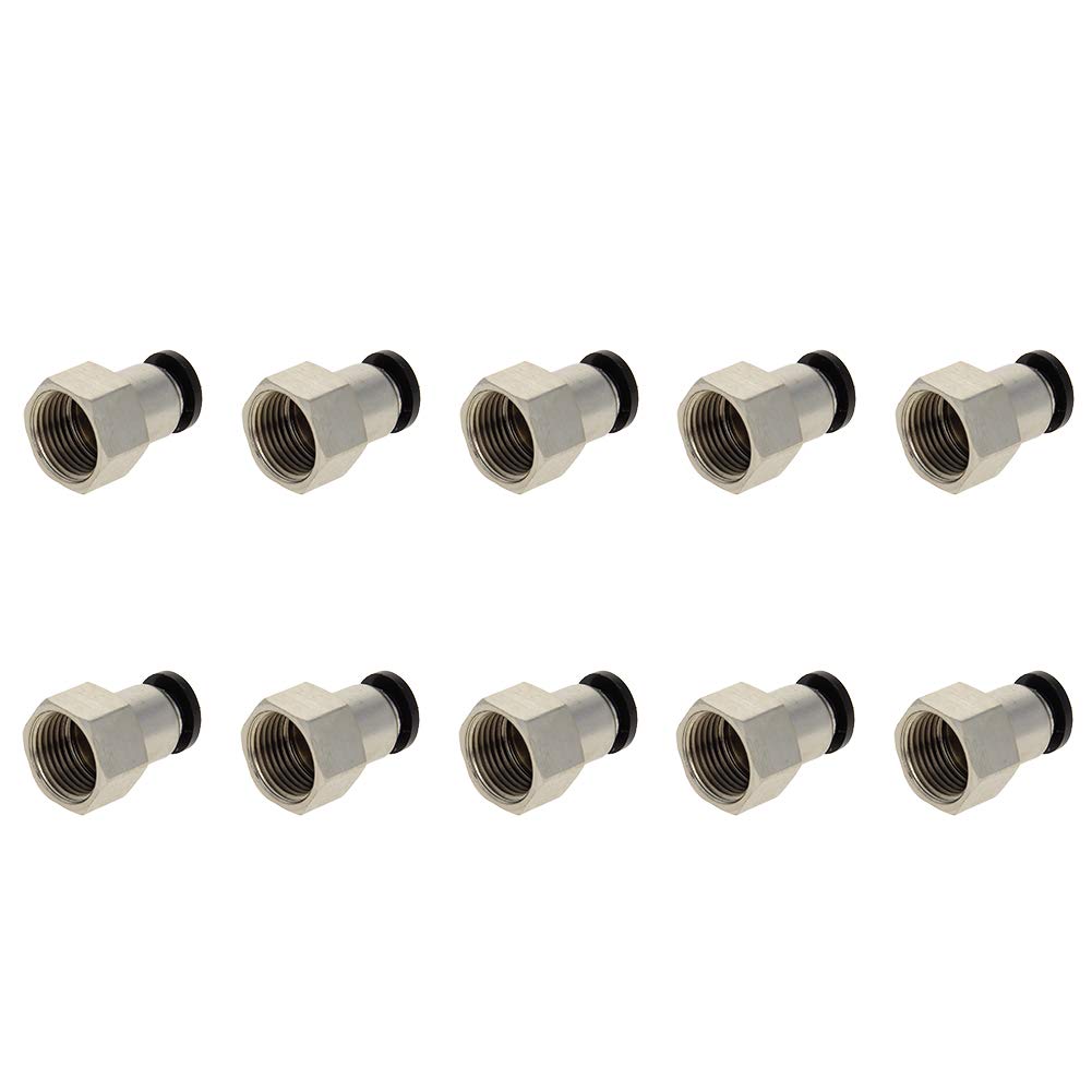 [Australia - AusPower] - Othmro 5Pcs Push to Connect Tube Fitting Adapter 8mm Tube OD x G3/8 Female Straight Pneumatic Connecter Connect Pipe Fitting Silver Tone PCF8-03 5pcs 