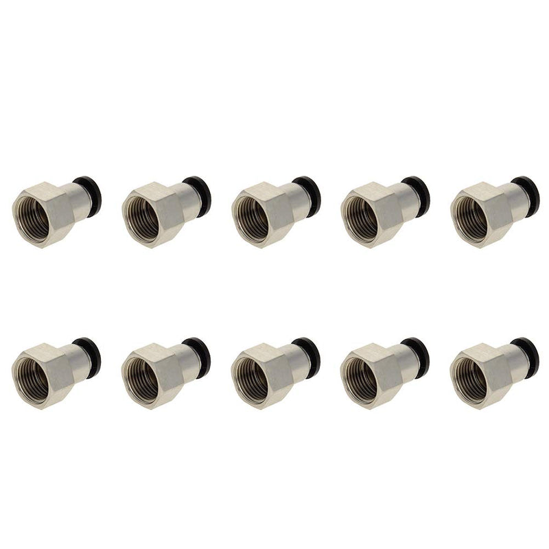 [Australia - AusPower] - Othmro 5Pcs Push to Connect Tube Fitting Adapter 8mm Tube OD x G3/8 Female Straight Pneumatic Connecter Connect Pipe Fitting Silver Tone PCF8-03 5pcs 