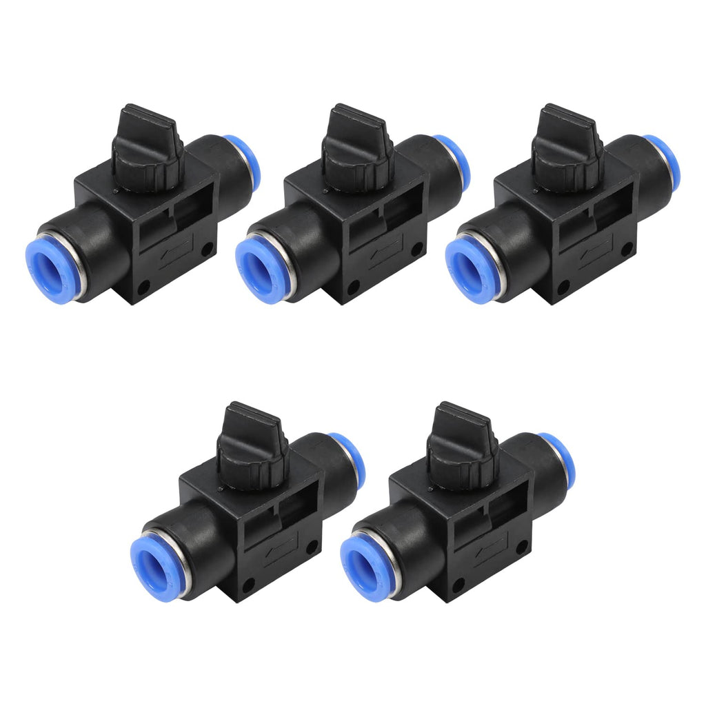 [Australia - AusPower] - Othmro HVFF-10 10mm-10mm OD Pneumatic Air Flow Control Valve with Push-to-Connect Fitting,Union Straight,Pneumatic Air Controller Valve blue black 5pcs 5PCS HVFF-10 