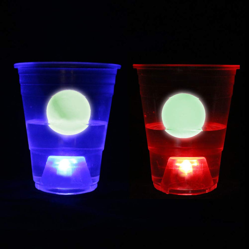 [Australia - AusPower] - Six Senses Media The Dark Beer Pong Set,Beer Pong Party Cup Set, LED Beer Pong Cups and Glow-in-The-Dark Balls,22 Set 