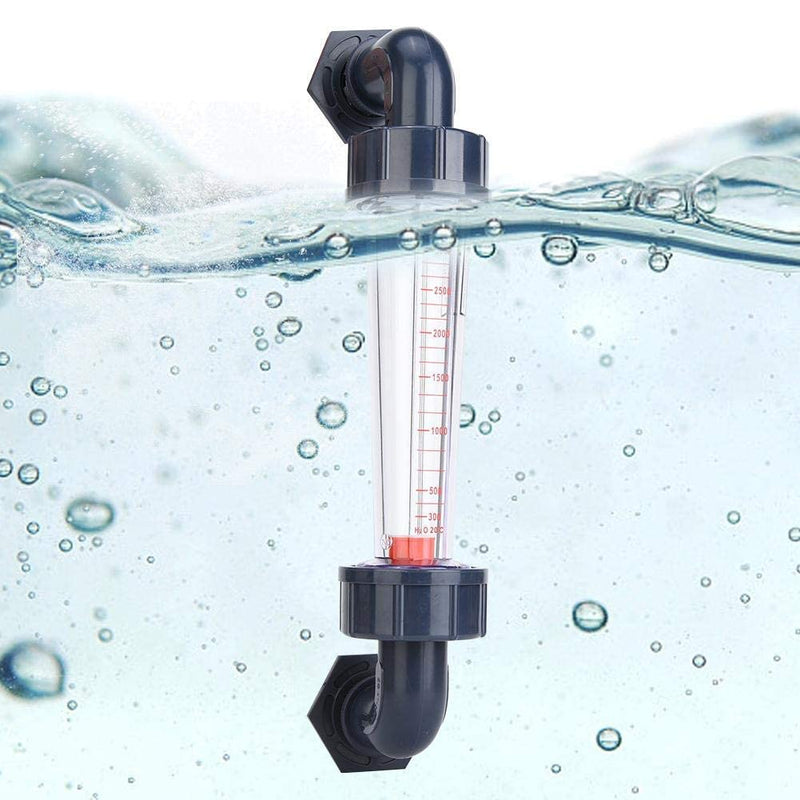 [Australia - AusPower] - LZS-25W ABS Plastic Tube Type Liquid Flowmeter Waterflow Meter Liquid Measuring Tool with Elbow Head 300-3000LPH Male Thread ZG3/4- NPT3/4 