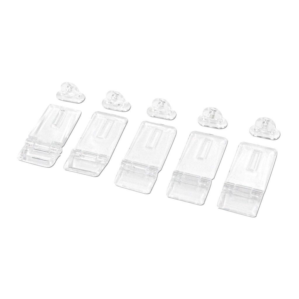 [Australia - AusPower] - T Tulead Mini Hinge Hasp Acrylic Hasp Buckle Box Clear Hinge Latch Hasp Lock Hinge Latch Buckles Pack of 5 