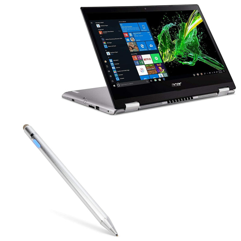 [Australia - AusPower] - BoxWave Stylus Pen for Acer Spin 3 (SP314-53N) (Stylus Pen by BoxWave) - AccuPoint Active Stylus, Electronic Stylus with Ultra Fine Tip for Acer Spin 3 (SP314-53N) - Metallic Silver 