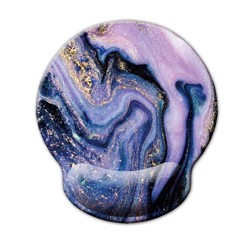 [Australia - AusPower] - Ergonomic Mouse Pad with Wrist Support,Dooke Cute Wrist Pad with Non-Slip Rubber Base for Computer, Laptop, Home Office Gaming, Working, Easy Typing & Pain Relief Marble Marble Purple 
