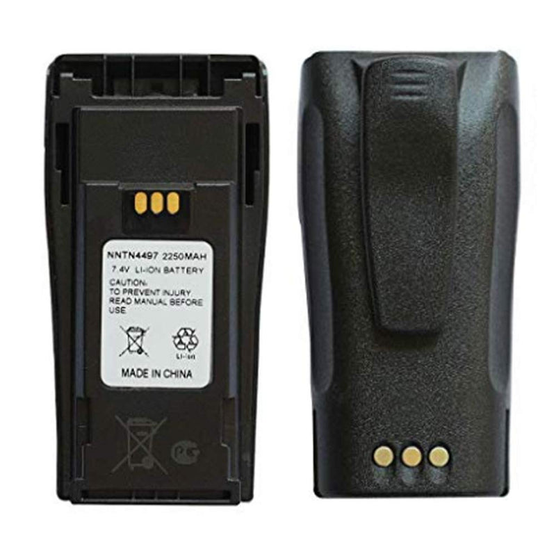 [Australia - AusPower] - NNTN4497 Li-ion Battery Compatible for Motorola Radio CP150 CP200 CP200D CP200XLS EP450 DEP450 PR400 with Belt Clip 2250mAh 