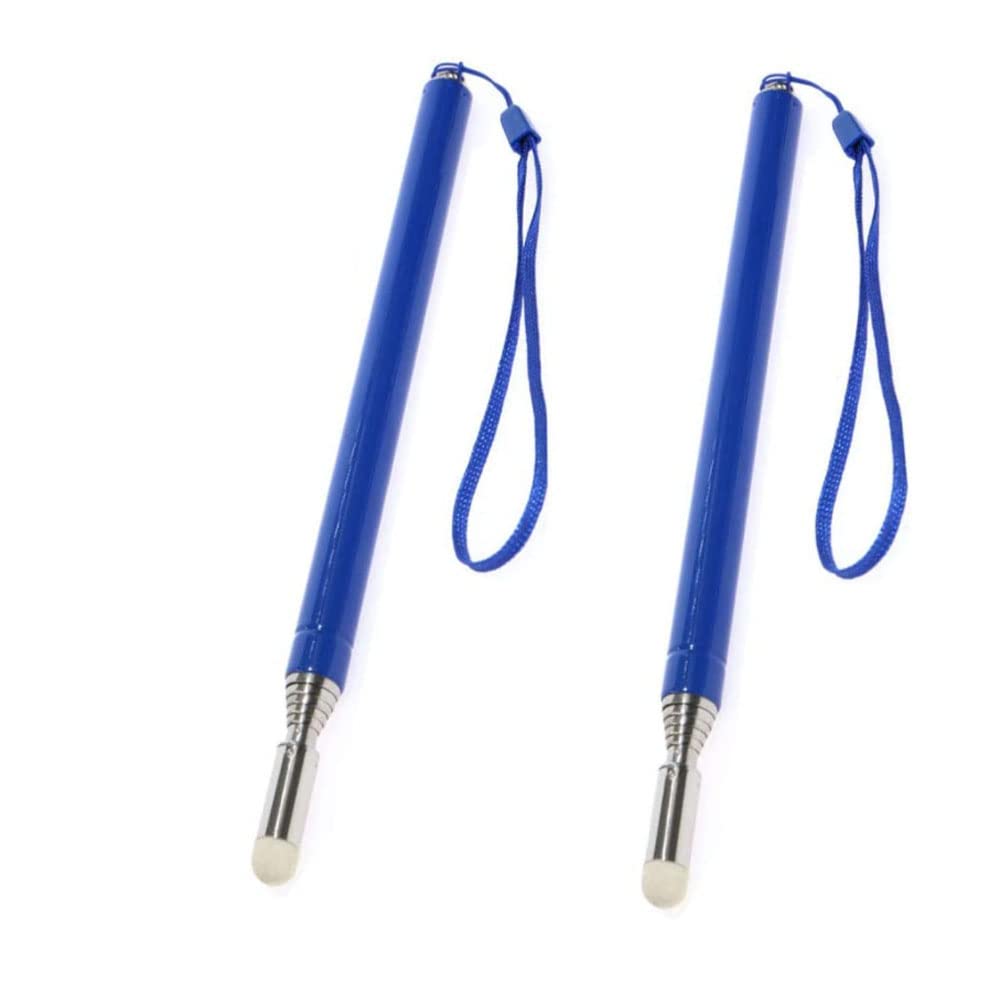 [Australia - AusPower] - Pointer - Teachers Pointer - Teaching Pointer - Hand Pointer Extended Length, Presenter Whiteboard Pointer for Teachers, Coach, Presenter 2pcs- Extends to 39 Inches (Blue) Blue 