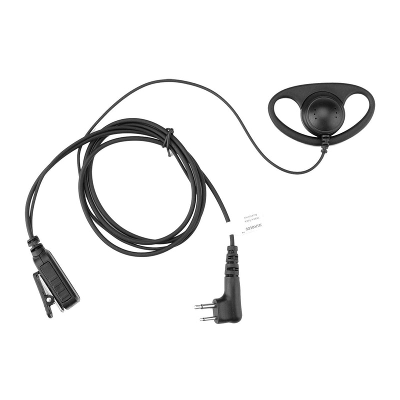 [Australia - AusPower] - JEUYOEDE RMM2050 D Shape Earpiece Headset with PTT Mic Compatible with Motorola Two Way Radio CLS1110 CLS1410 XU2600 CP110-2 Pin 