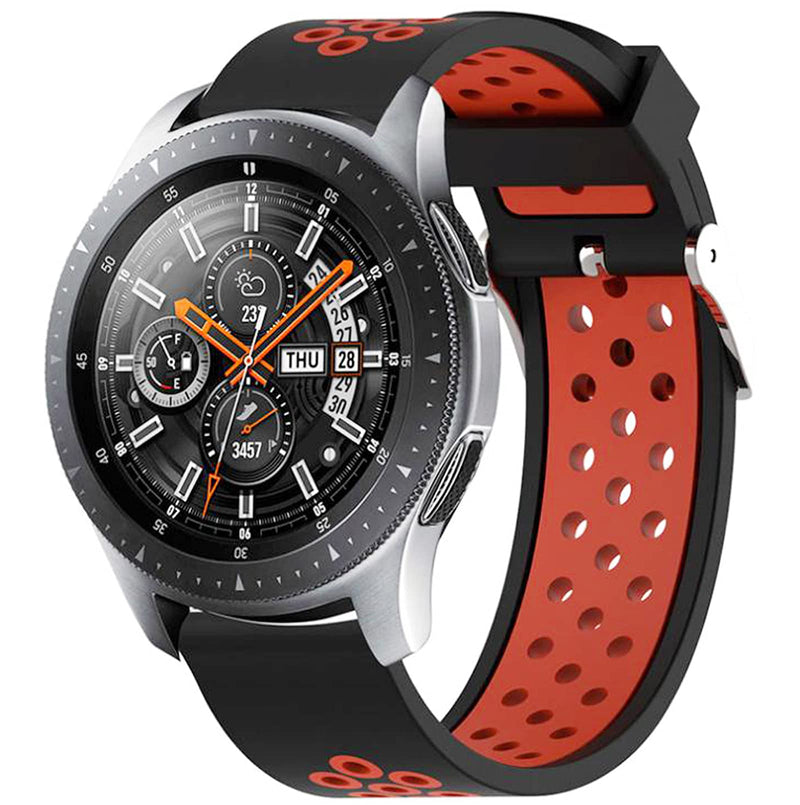[Australia - AusPower] - Ekezon 20mm 22mm Quick Release Watch Bands, Soft Silicone Rubber Replacement Band Sport Smartwatch Lightweight Straps for Men Women Black Red 
