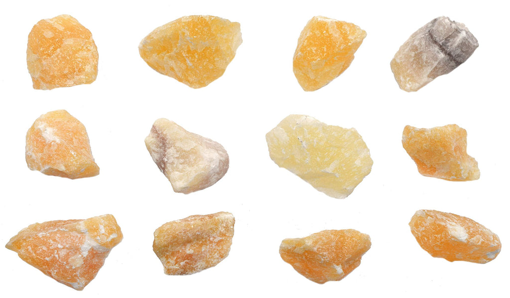 [Australia - AusPower] - 12PK Raw Calcite, Mineral Specimens - Approx. 1" - Geologist Selected & Hand Processed - Great for Science Classrooms - Class Pack - Eisco Labs 12 
