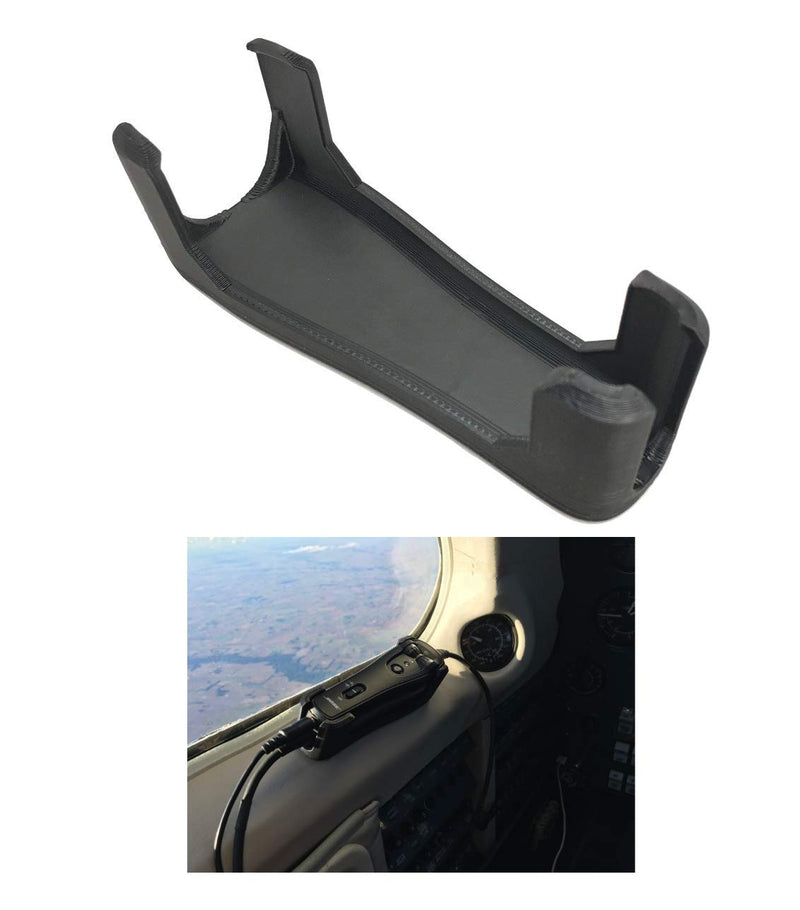 [Australia - AusPower] - Bose A20 Aviation Headset Control Mount Clip Adapter Accessory Upgrade, Black, Better Than Shirt Clip, Dual Plug, 6-pin, U-174 Compatible 