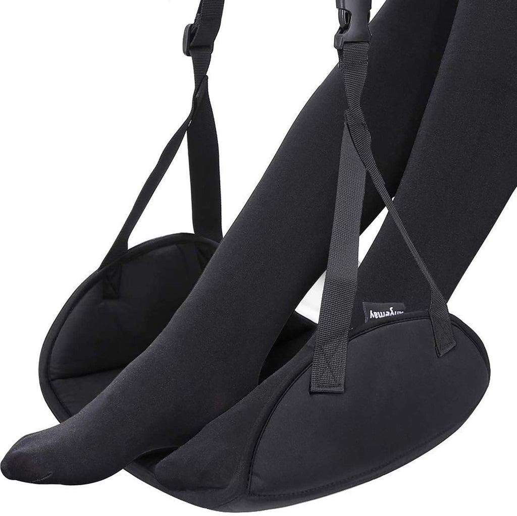 [Australia - AusPower] - Upgraded Airplane Footrest - Thickened Super-Size Foot Hammock with Premium Memory Foam Reduce Swelling and Pain - Airplane Travel Accessories - Travel Foot Rest Make Your Long Trip More Comfortable 