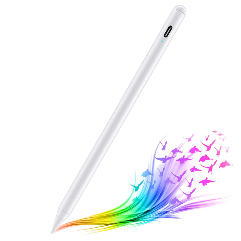 [Australia - AusPower] - AT-Mizhi Stylus Pen for Apple iPad Pencil 2018-2020, iPad Pen with Palm Rejection, High Precision, Auto Sleep, Compatible with iPad 6th 7th Gen/iPad Pro 11''&12.9''/iPad Air 3rd Gen/iPad Mini 5th Gen white 