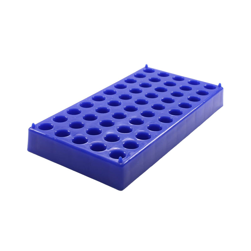 [Australia - AusPower] - Othmro 2Pcs 50Positions Plastic Test Tube Rack Holder Rectangular Lab Tube Racks Durable Detachable Centrifuge Pipe Rack Stand Rack Storing Bracket Rack Microcentrifuge Tubes Rack for Laboratory Blue 50 positions 2pcs 