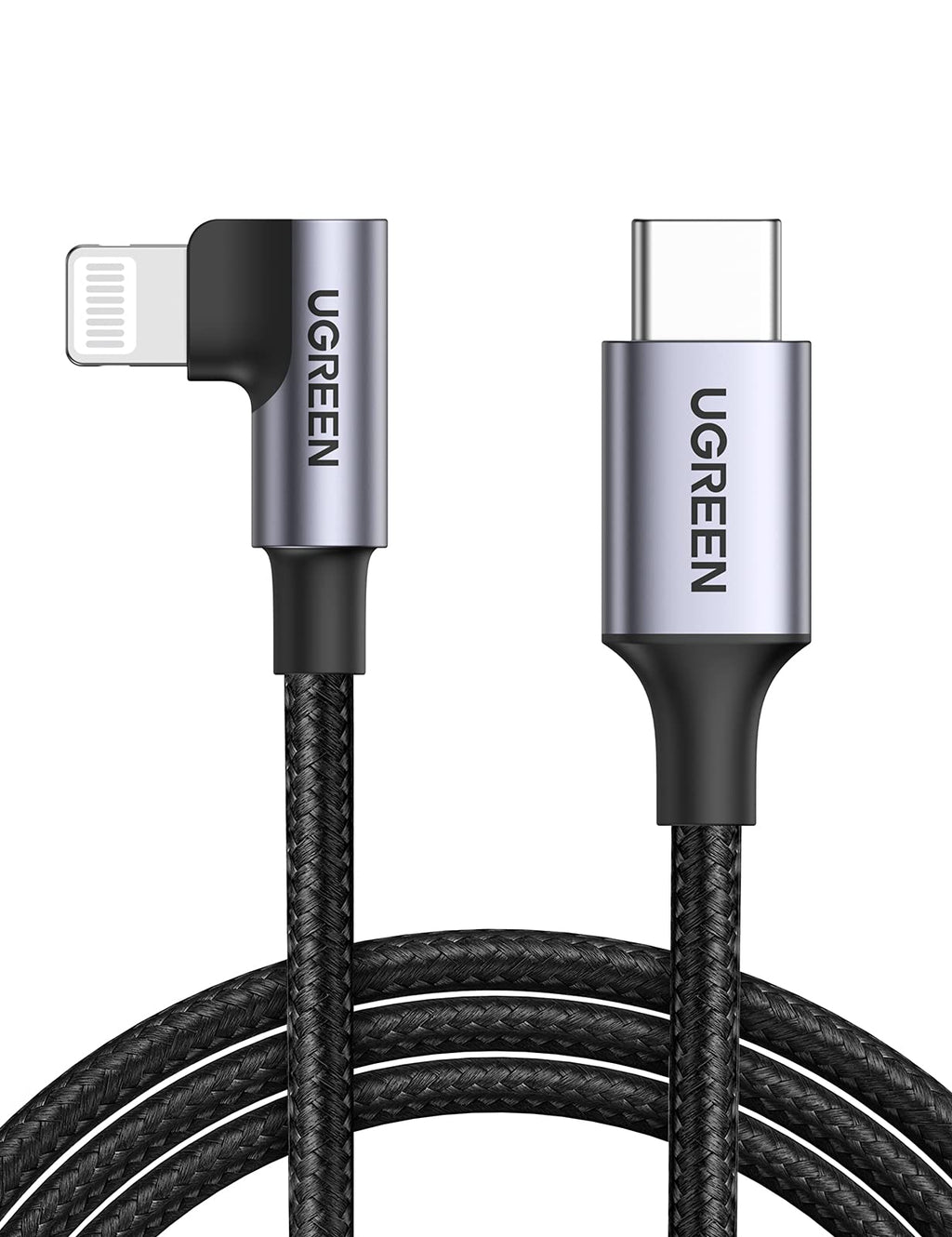 [Australia - AusPower] - UGREEN USB C iPhone Charge Cable MFi Certified - 90 Degree USB C to Lightning Cable 6FT Compatible with iPhone 13/13 Pro/13 Mini, iPhone 12/12 Pro/12 Pro Max, iPhone 11/8 Plus, iPad, AirPods Pro 