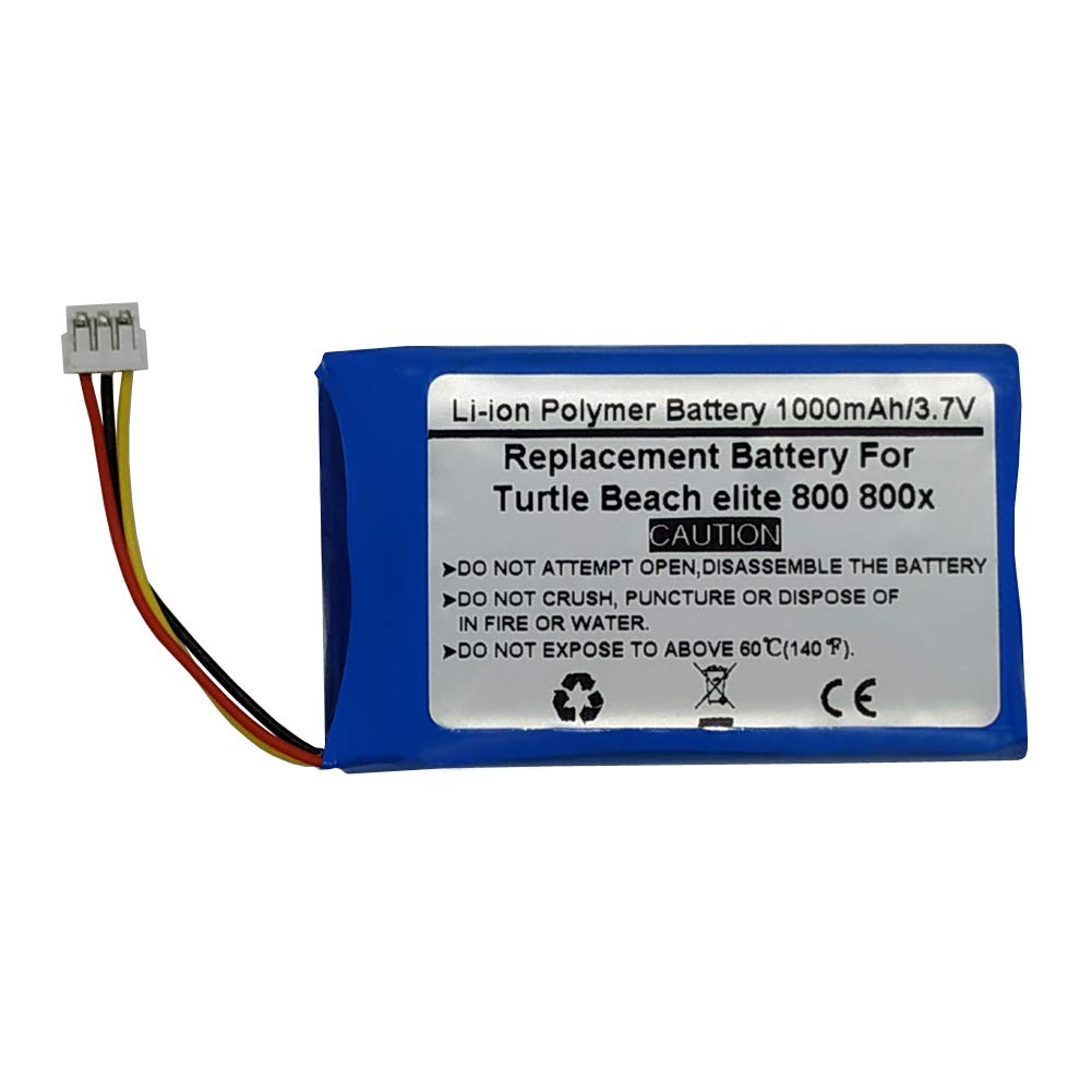 [Australia - AusPower] - 3.7V 1000mAH Replacement Battery for Turtle Beach Elite 800 800x Wireless Headsets 