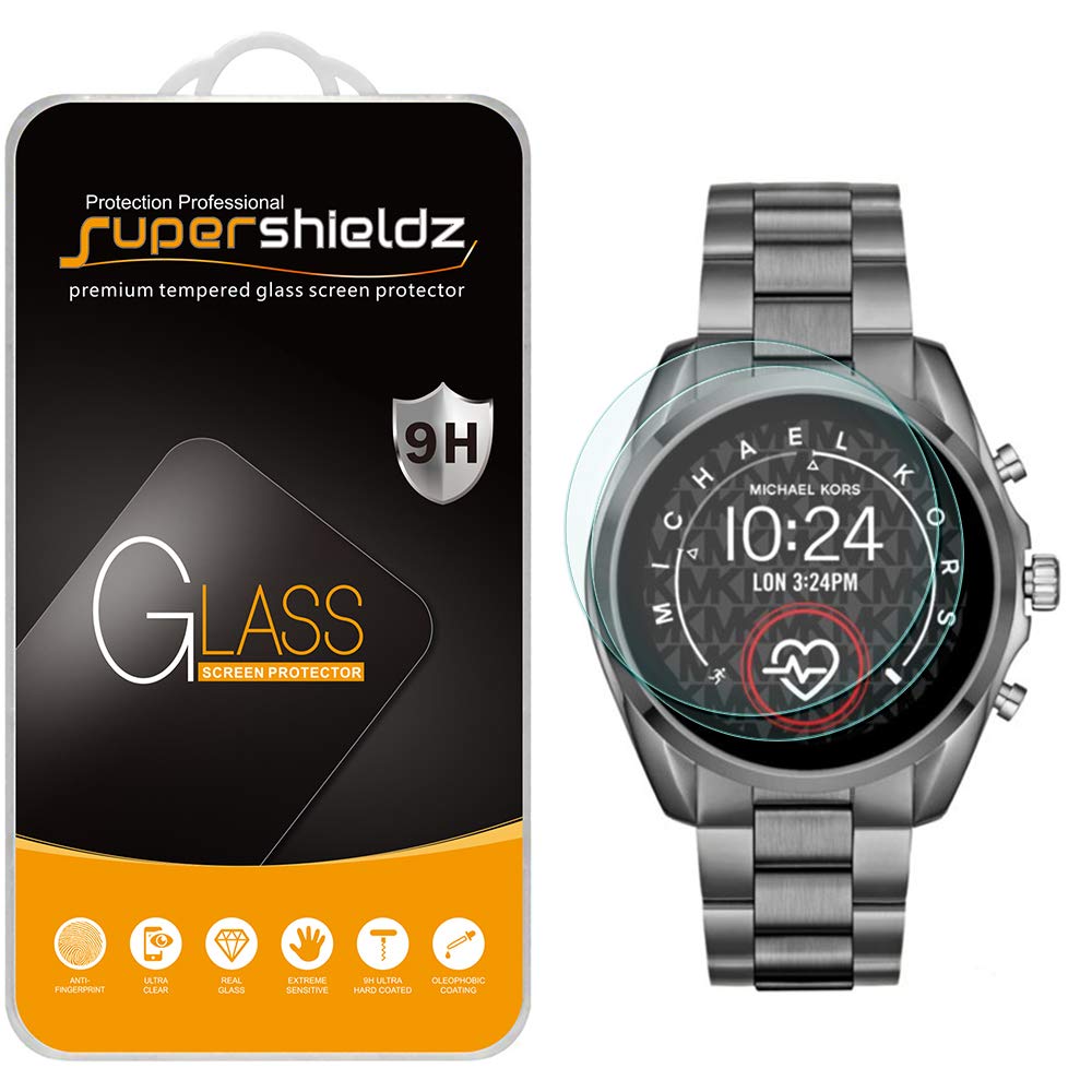 [Australia - AusPower] - (2 Pack) Supershieldz Designed for Michael Kors Access Gen 5 Bradshaw / Bradshaw 2 Smartwatch Tempered Glass Screen Protector, (MKT5085, MKT5086, MKT5087, MKT5088, MKT5089, MKT5090) Anti Scratch, Bubble Free 