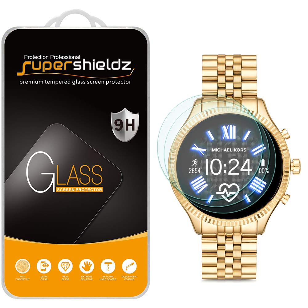[Australia - AusPower] - (3 Pack) Supershieldz Designed for Michael Kors Access Gen 5 Lexington/Lexington 2 Smartwatch Tempered Glass Screen Protector, (MKT5077, MKT5078, MKT5080, MKT5081, MKT5082) Anti Scratch, Bubble Free 