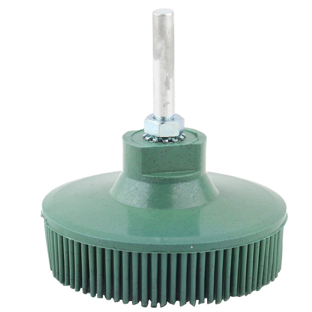 [Australia - AusPower] - Bristle Brush Disc 3 Inch Rubber Abrasive Brush Polishing Grinding Wheel for Burr Rust Removal(Green) 