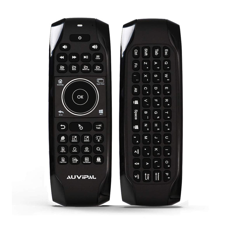 [Australia - AusPower] - AuviPal G10 Backlit 2.4GHz Wireless Air Mouse Remote with Shortcut Keys, QWERTY Keyboard and Build-in Rechargeable Battery for Windows 10 PC Laptop Tablet Win10 Mini PC Stick HTPC 