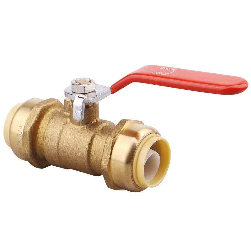 [Australia - AusPower] - DERNORD Ball Valve 3/4 Inch, Push-Fit Valve ,Water Valve Shut Off, Push-to-Connect Fittings for PEX, Copper, CPVC Pipe 