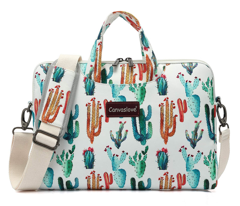 [Australia - AusPower] - Canvaslove Cactus Water Resistant Laptop Shoulder Messenger Bag for MacBook Pro 16 inch,15 inch Surface Laptop 3,Surface Book 2 and 14 inch,15 Inch,15.6 Inch Laptop 14 inch-15.6 inch & Macbook Pro 16 