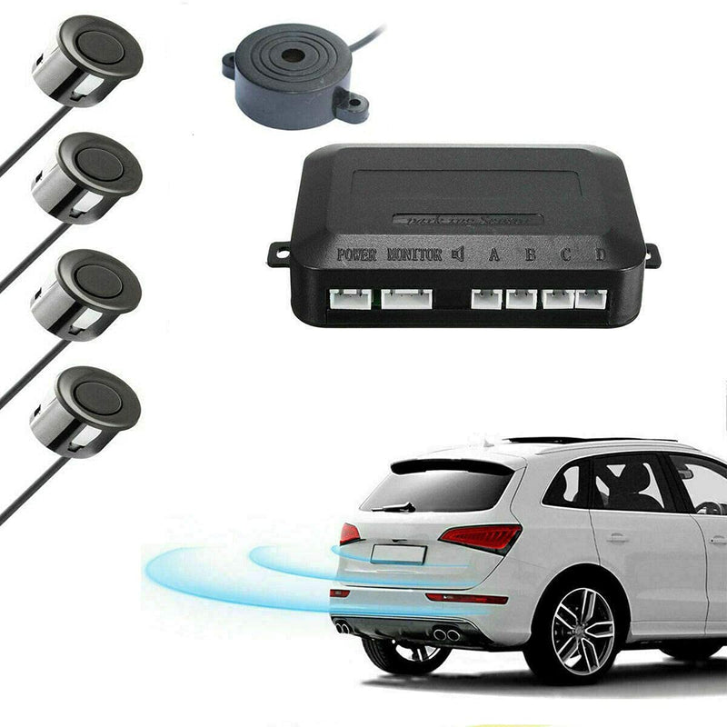 [Australia - AusPower] - TOTMOX Car Auto Vehicle Reverse Backup Radar System, Reversing Radar Detector 4 Reversing Parking Sensors Beep Alarm 