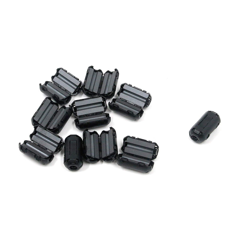 [Australia - AusPower] - T T Tulead Ferrite Chokes Noise Suppressor Cable Clips Ferrite Bead 3mm Snap on Ferrite Clips Ring Core Pack of 10 0.14“ 