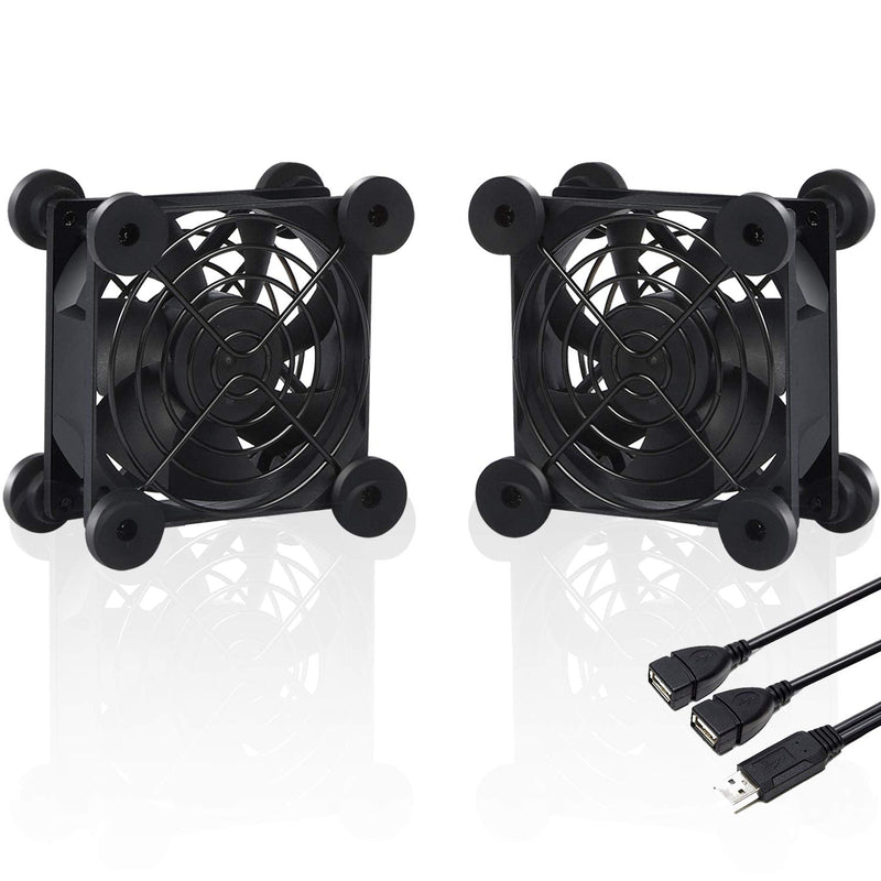 [Australia - AusPower] - upHere U803 USB Fan 80mm Silent USB Fan Compatible with Computer / PS4 / TV Box/AV Cabinet 