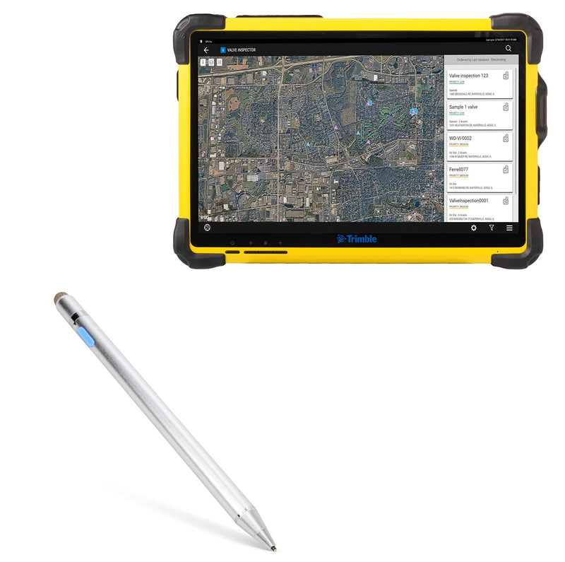 [Australia - AusPower] - BoxWave Stylus Pen for Trimble T10 (Stylus Pen by BoxWave) - AccuPoint Active Stylus, Electronic Stylus with Ultra Fine Tip for Trimble T10 - Metallic Silver 