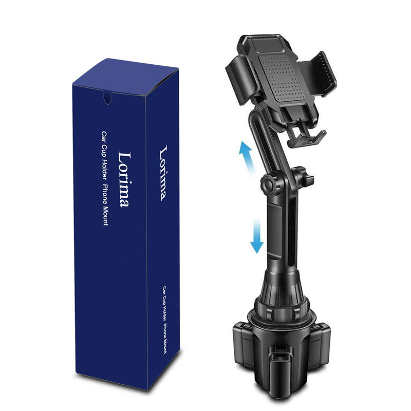 [Australia - AusPower] - Lorima Cup Phone Holder for Car, [Easy to Install & Height Adjustable], Cup Holder Phone Mount for iPhone Samsung and All 4-6.7in Cell Phones,Cup Holder Phone Holder for Cars/SUVs/Trucks 