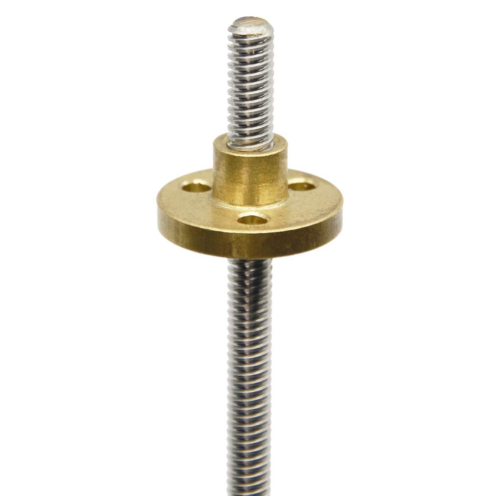 [Australia - AusPower] - ReliaBot 100mm T5 T5x2 Tr5x2 Lead Screw and Nut Kit (1mm Pitch, 2 Start, 2mm Lead) for 3D Printer and CNC Machine Z Axis 100mm+nut 
