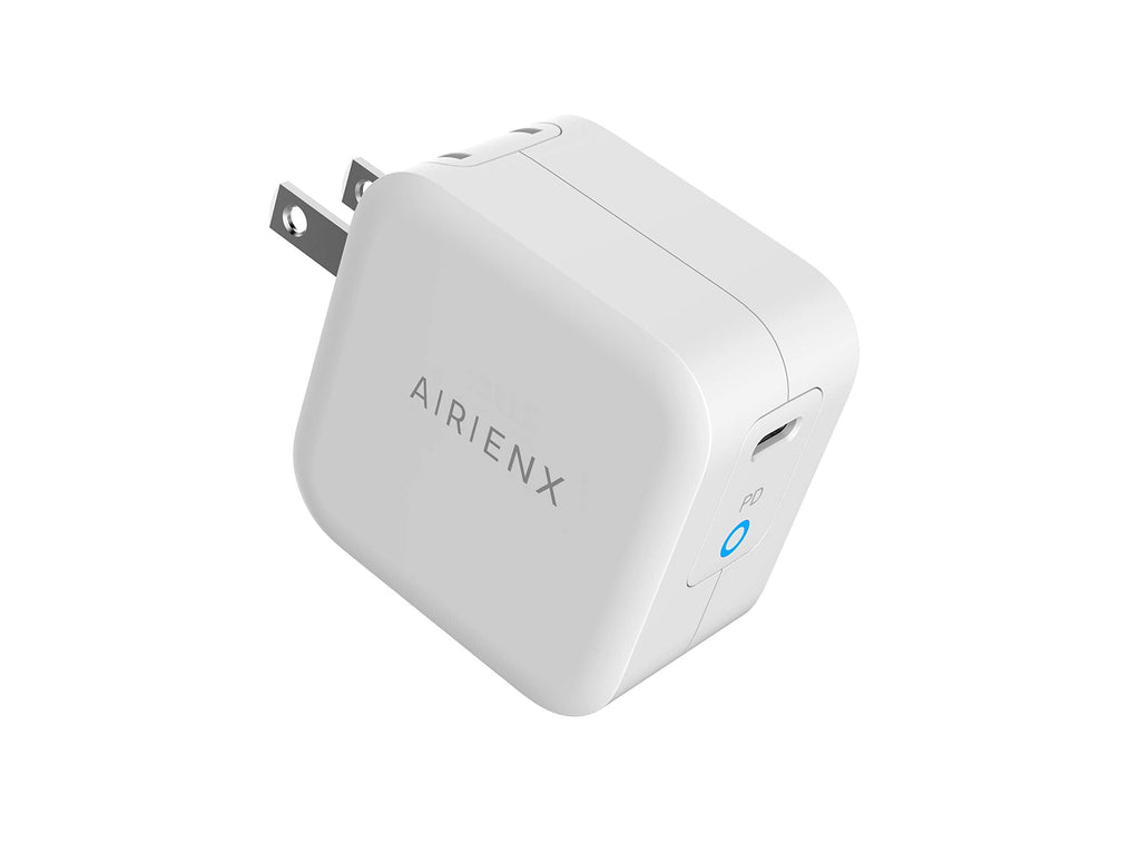 [Australia - AusPower] - AirienX USB C 61W Wall Charger Compatible with iPhone 12 PD 3.0 GaN Type C Fast Charging Ultra Compact (Foldable Plug) Travel Charger Designed for iPhone 12, 11, MacBook Pro/Air, iPad Pro 2020 (White) 