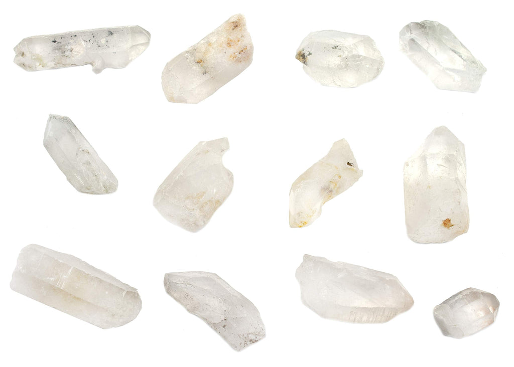 [Australia - AusPower] - 12PK Raw Quartz, Mineral Specimen - Approx. 1"- Geologist Selected & Hand Processed - Great for Science Classrooms - Eisco Labs 12 