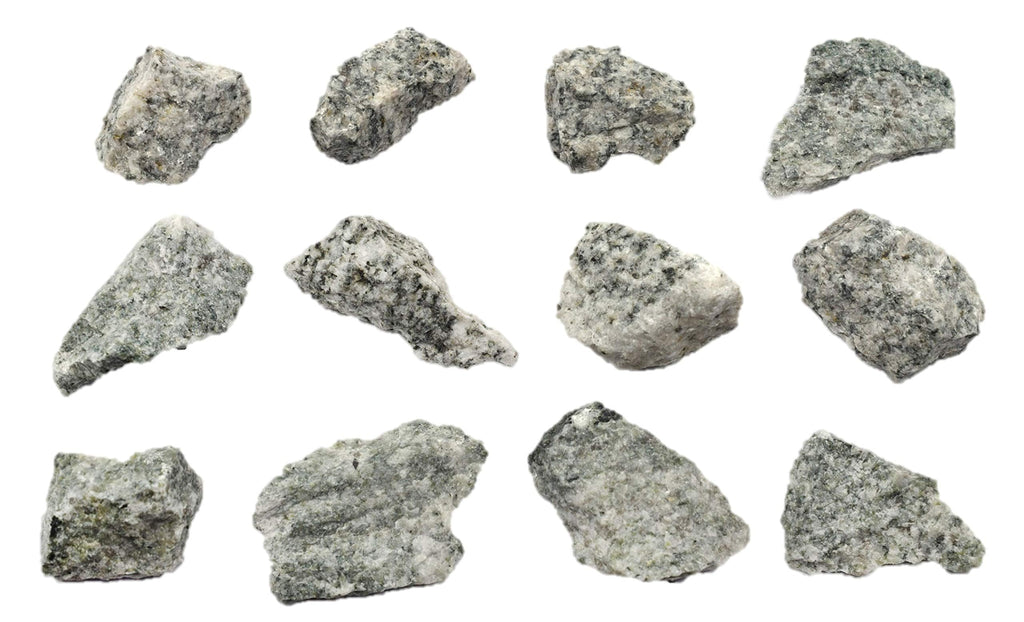 [Australia - AusPower] - 12PK Raw Porphyritic Granite, Igneous Rock Specimen - Approx. 1"- Geologist Selected & Hand Processed - Great for Science Classrooms - Eisco Labs 12 