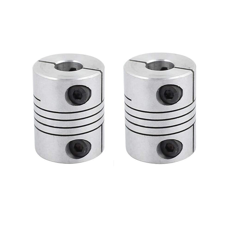 [Australia - AusPower] - Xnrtop 8mm to 8mm Shaft Coupling 25mm Length 20mm Diameter Stepper Motor Coupler Aluminum Alloy Joint Connector for 3D Printer CNC Machine DIY Encoder (Pack of 2? 