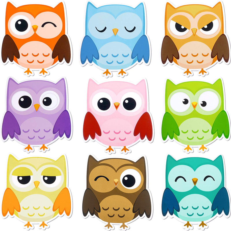 [Australia - AusPower] - 45 Pieces Colorful Owls Cut-Outs Mini Owl Accents Mix Owl Cutouts for Party School Classroom Bulletin Board Craft Home Wall Decoration 