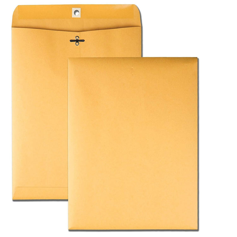 [Australia - AusPower] - 9.5 x 12.5 Clasp Envelopes, Brown Kraft Catalog With Clasp Closure & Gummed Seal, 28lb Heavyweight Paper Envelopes, Great For Filing, Storing Or Mailing Documents, 9.5" x 12.5" - 10 Envelopes 9.5 x 12.5 